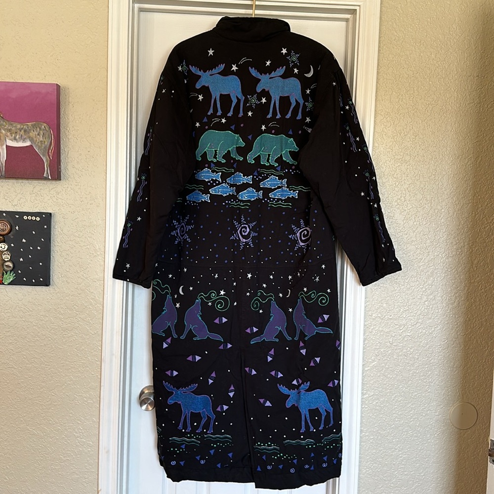 Hand Painted Alaska Duster Coat - Picture 5 of 5